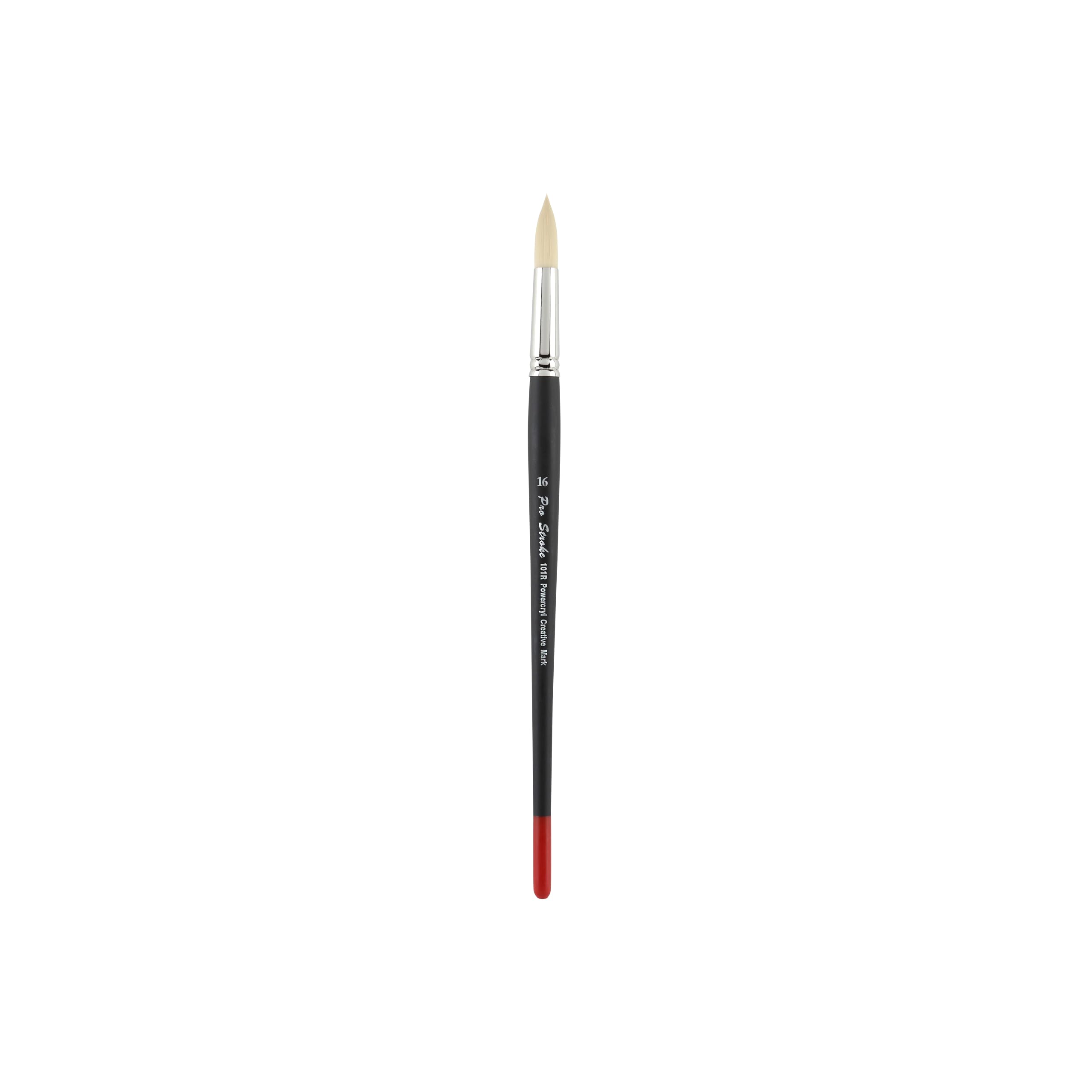 Creative Mark Powercryl Ultimate Acrylic Paint Brushes - Round #16, Professional Artist Paint Brushes with 3 Synthetic Hair Diameters for Heavy Acrylics & Water-Soluble Oils - Perfect for Canvas Painting, DIY Art Projects & Fine Detail Work