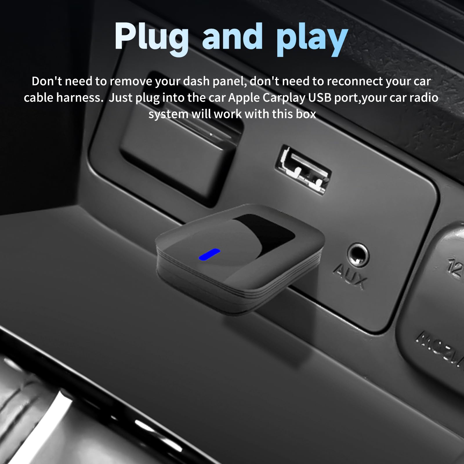 Wireless CarPlay Adapter for iPhone & Android Auto - USB Type A/C Compatible with Cars 2016+ & iOS 10+ | Plug & Play for Seamless Music, Navigation & Calls While Driving