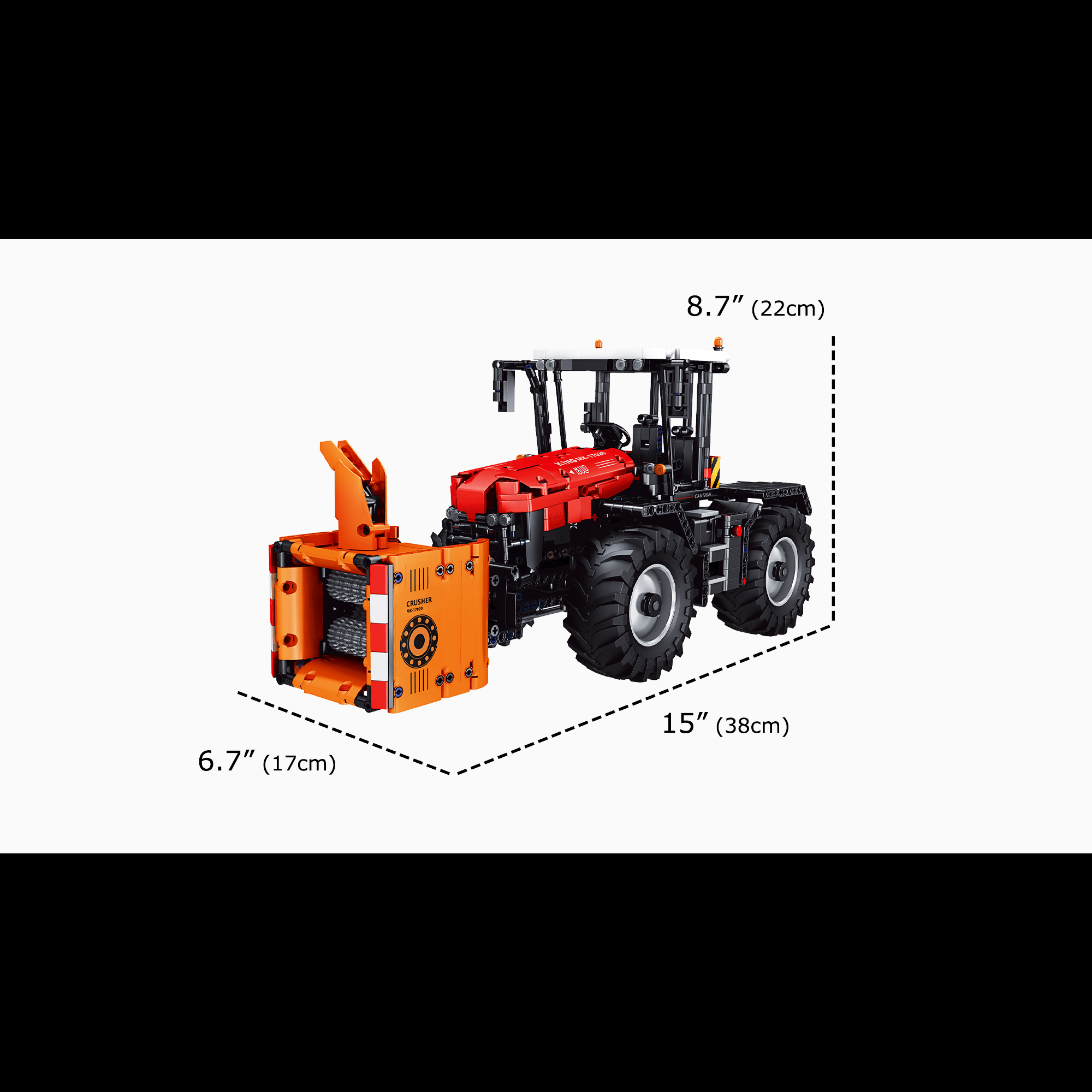 MOULD KING 17020 Remote Control Tractor Building Blocks Set - 2,716 PCS STEM Construction Toy for Adults & Kids | DIY Engineering Model Kit for Farm Play, Collectors & Gift Giving