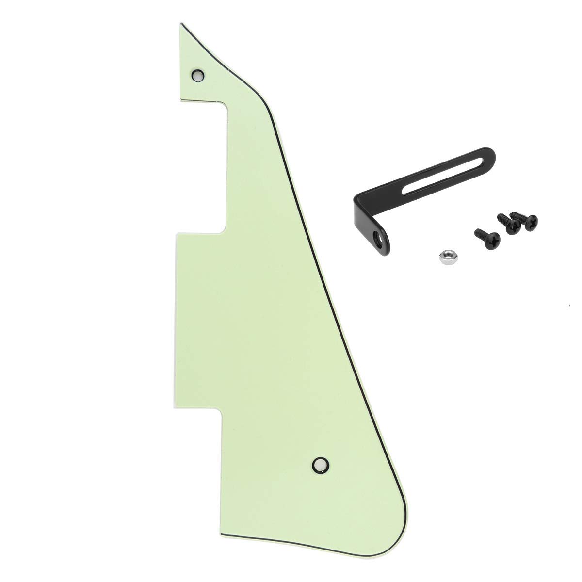Premium LP Guitar Pickguard with Bracket for Les Paul Electric Guitar - Mint Green with Black Trim | Perfect for Stage Performances & Home Practice