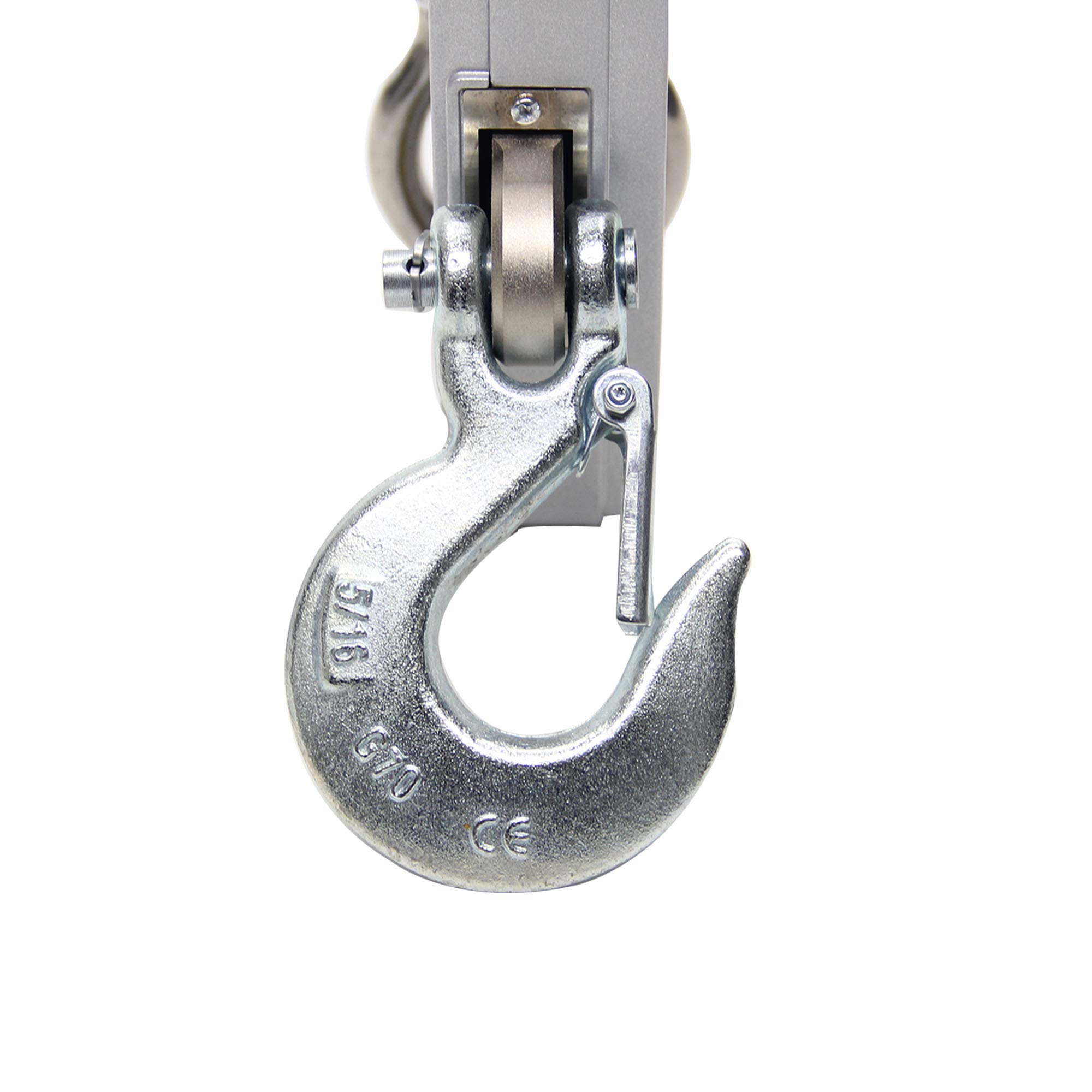Huanyu 1 Ton Aluminum Digital Crane Scale - High Precision 1000kg/2000lbs Heavy Duty Hanging Scale with Smart LED Display - Perfect for Construction, Warehousing & Industrial Weighing Applications