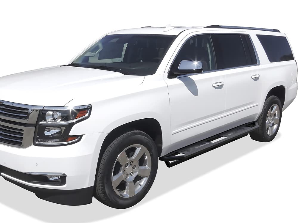 APS 6.5 Inch Stainless Steel Running Boards Nerf Bars - Compatible with Chevy Suburban & GMC Yukon XL 2005-2020 (Excluding Z71 Hybrid) | Chevy Avalanche 2002-2013 (Without Body Cladding) | Side Steps for Truck & SUV Protection & Easy Entry