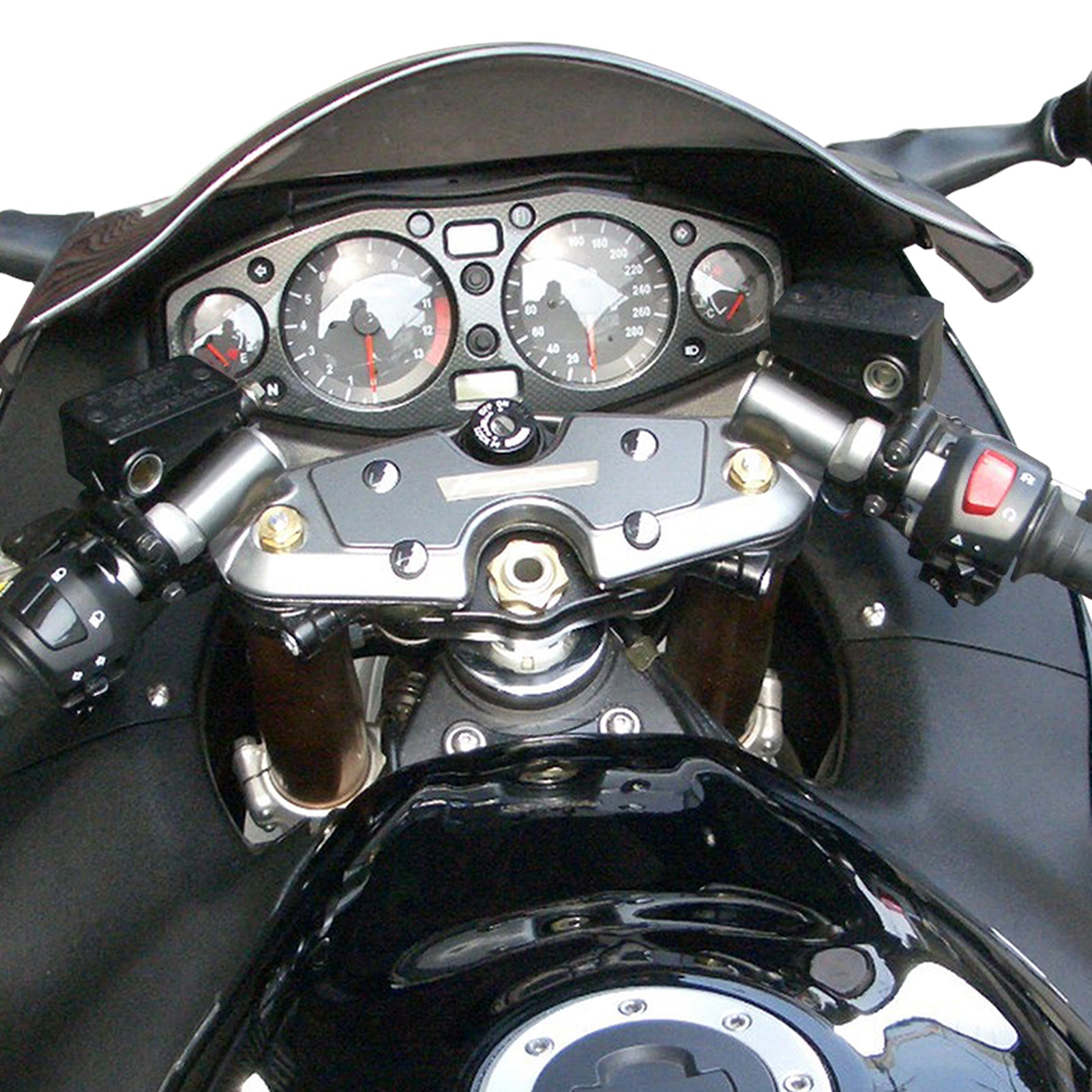 1999-2007 Suzuki Hayabusa GSX1300R 12mm Pull Back Aluminum Handlebar Riser Kit - 41mm Motorcycle Handlebar Riser for Comfortable Riding Position (Perfect for Long Distance Touring & Highway Cruising)