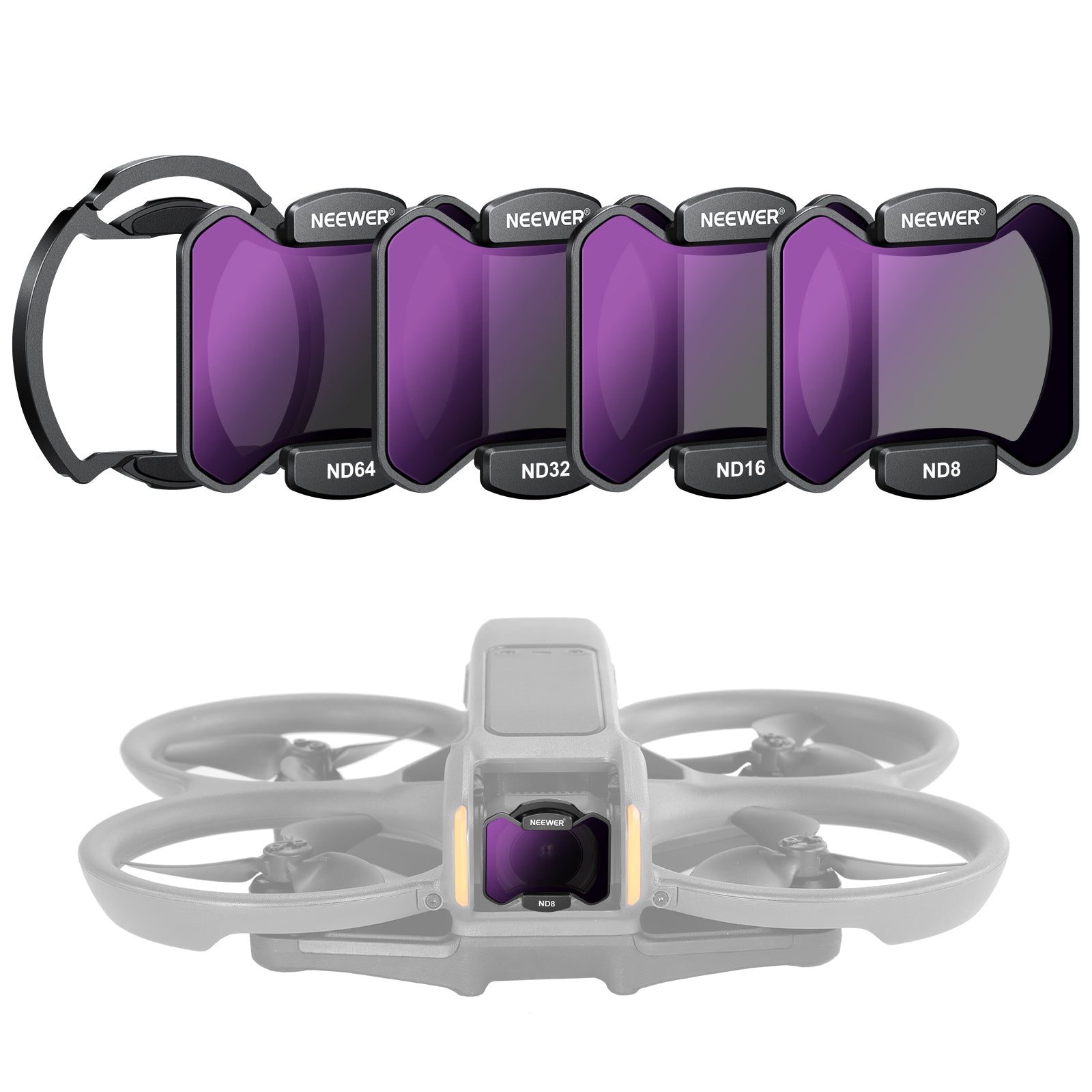 NEEWER FL A35 4-Pack Magnetic ND Filter Set for DJI Avata 2 Drone - Enhance Aerial Photography & Cinematic Shots in Sunny Conditions