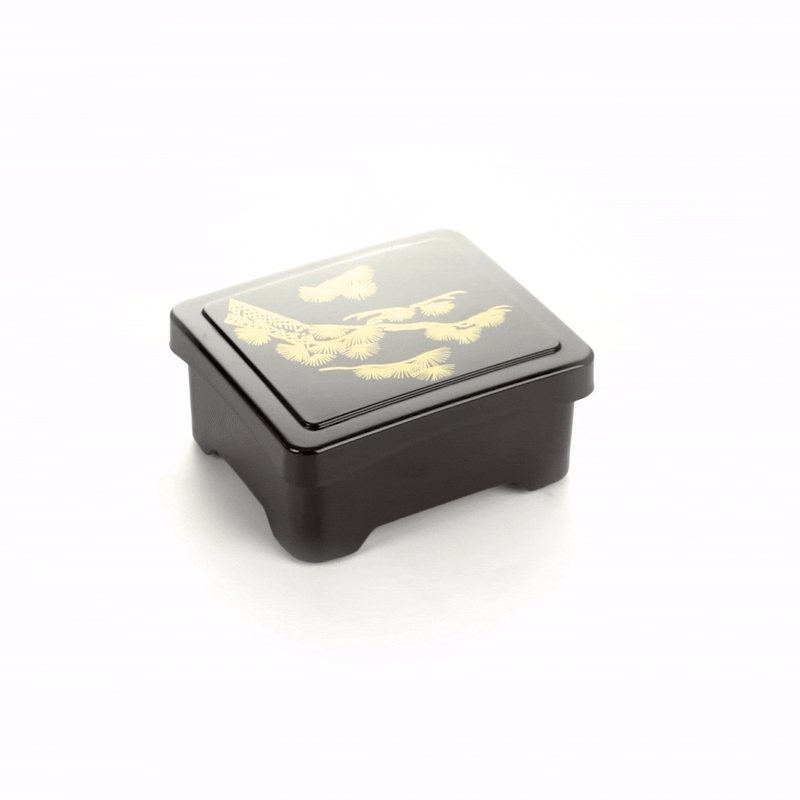 Premium Black & Red Japanese Style Unagi Bento Box - 6.5