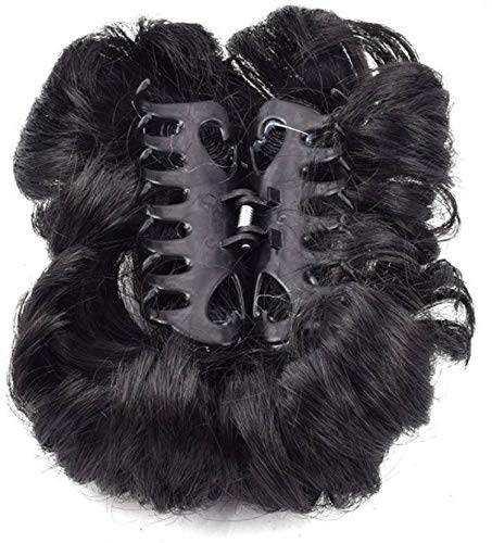 D-DIVINE Natural Black Hair Bun for Women & Girls - Perfect for Updos, Ponytails & Special Occasions (Black)