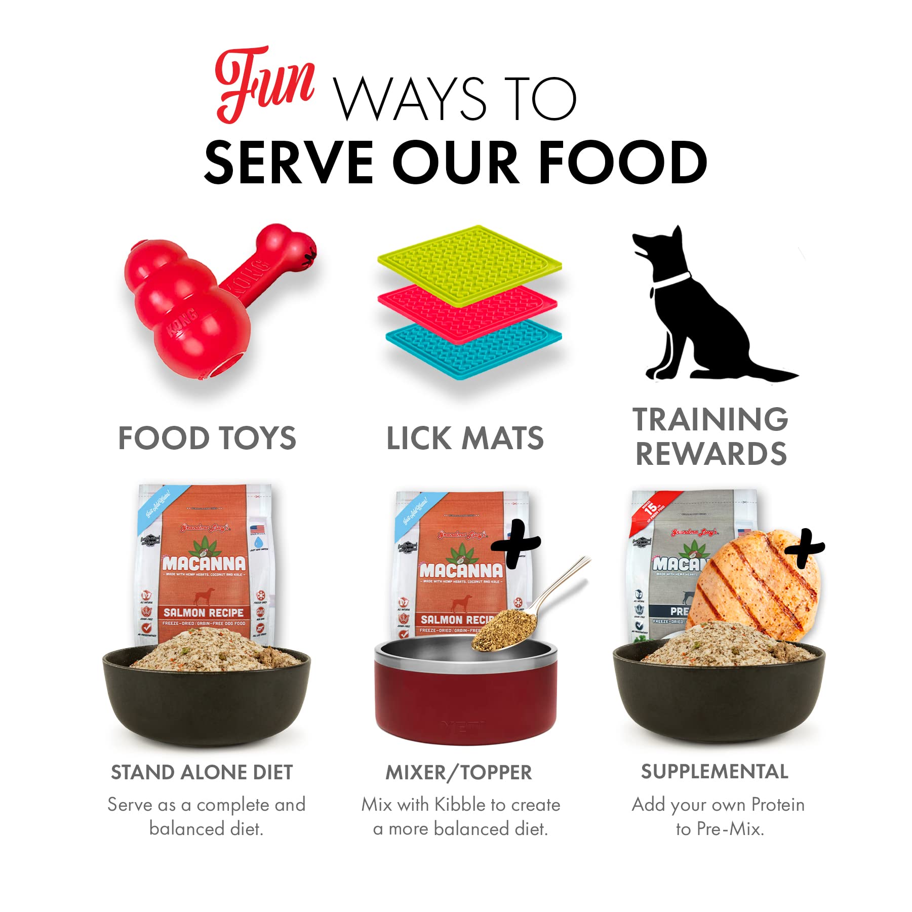 Premium Freeze-Dried Salmon Dog Food - 8lb All-Natural Grain-Free Recipe for Small & Large Breeds - Perfect for Training, Travel & Outdoor Adventures