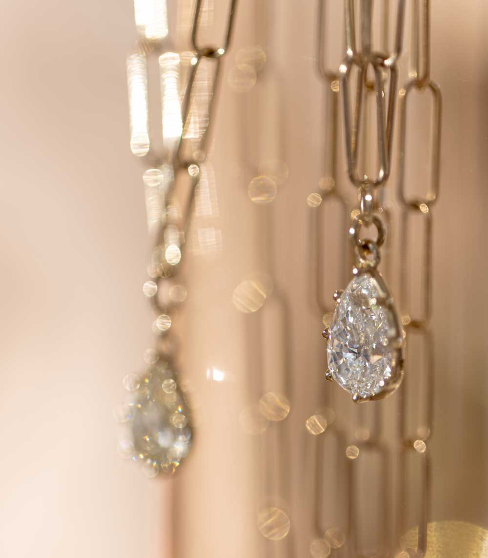 Lab Grown Diamond Necklace for Women - Pear Cut Gigi Pendant for Unique Engagement Rings & Anniversary Gifts - Perfect for Weddings, Date Nights & Special Occasions