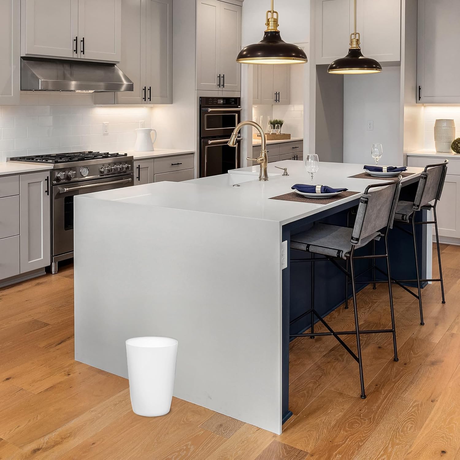 Compact Open-Top Trash Can for Kitchen, Bathroom & Office - 10.5