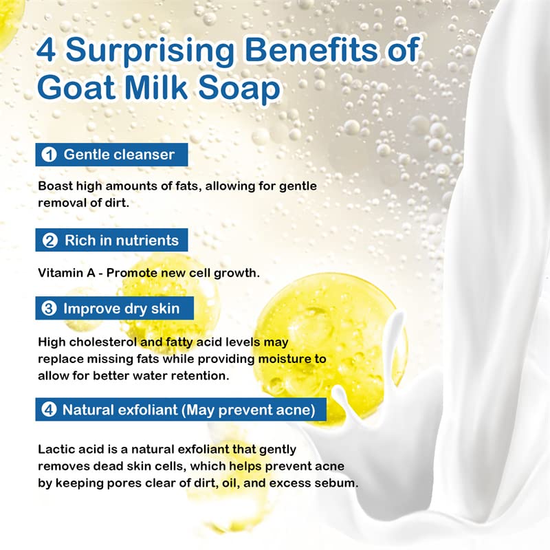 **Organic Goat's Milk & Natural Sea Salt Bar Soap – 3.5 Oz Each (2-Pack, 7 oz) – Deep Cleansing for Acne, Pores & Problem Skin – Gentle Face, Body & Hand Wash for Men & Women – Ideal for Sensitive, Oily & Dry Skin | Perfect for Daily Skincare & Spa Relaxation**