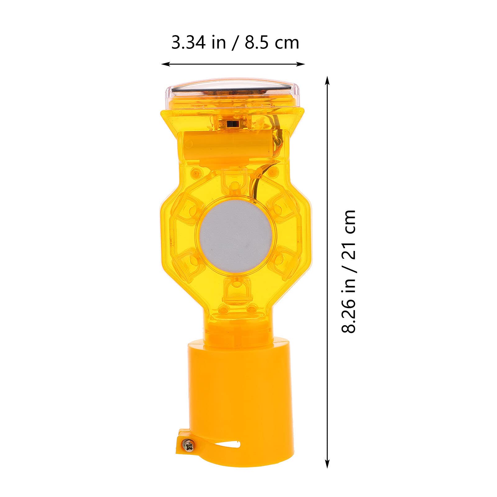 PartyKingdom Solar Signal Light - Rechargeable Rotating Strobe Warning Light with LED Flash, Wireless Solar Powered for Outdoor Safety & Emergency Use - Perfect for Construction Sites, Road Work, Camping & Nighttime Visibility