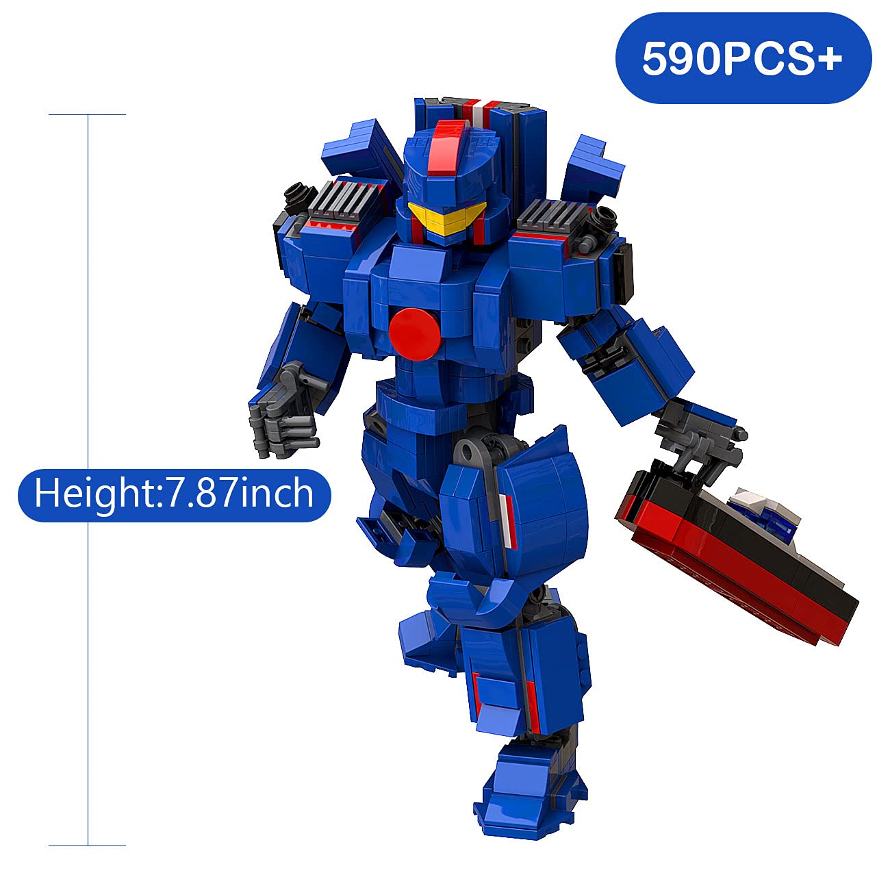 Dangerous Wanderer MOC Frame Mech Robot Building Blocks Set - 590 Pieces STEM Toy for Adults & Kids | Creative Construction, DIY Projects & Collectible Display