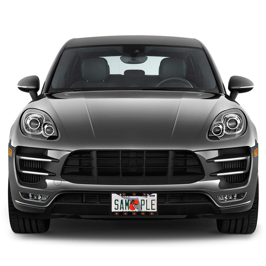 Premium Swiss-Made Metal Insert License Plate Frame - Weatherproof & Durable Car Accessory (Black, 2-Hole Design) for Enhanced Vehicle Protection & Style