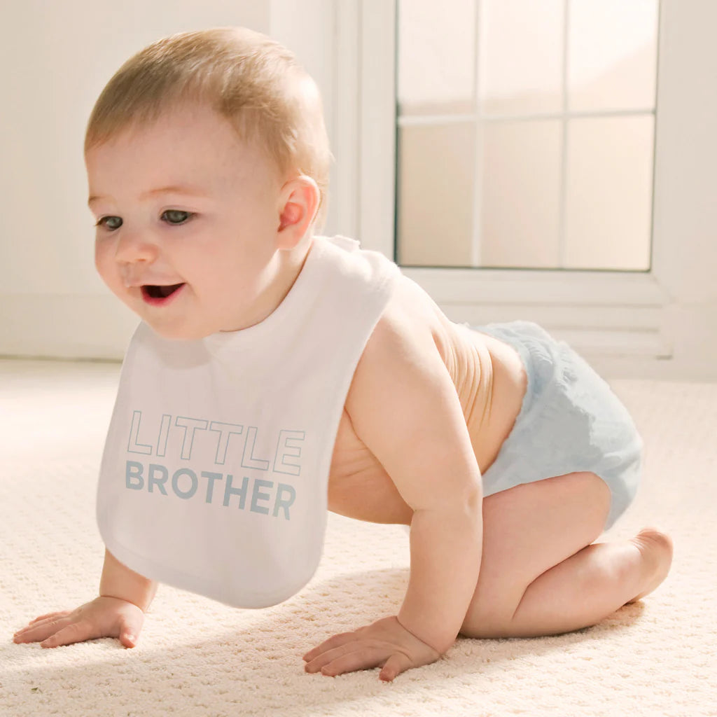 Little Brother Matching Outfit Set - Soft Gray Sibling Coordinated Clothes for Family Photos & Special Occasions