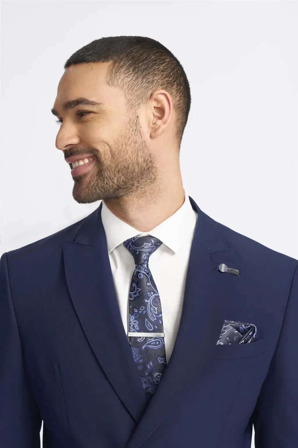 Premium Cavani Victorious Double Breasted Navy Blazer for Men - Slim Fit Business Suit Jacket - Perfect for Office, Weddings & Formal Events