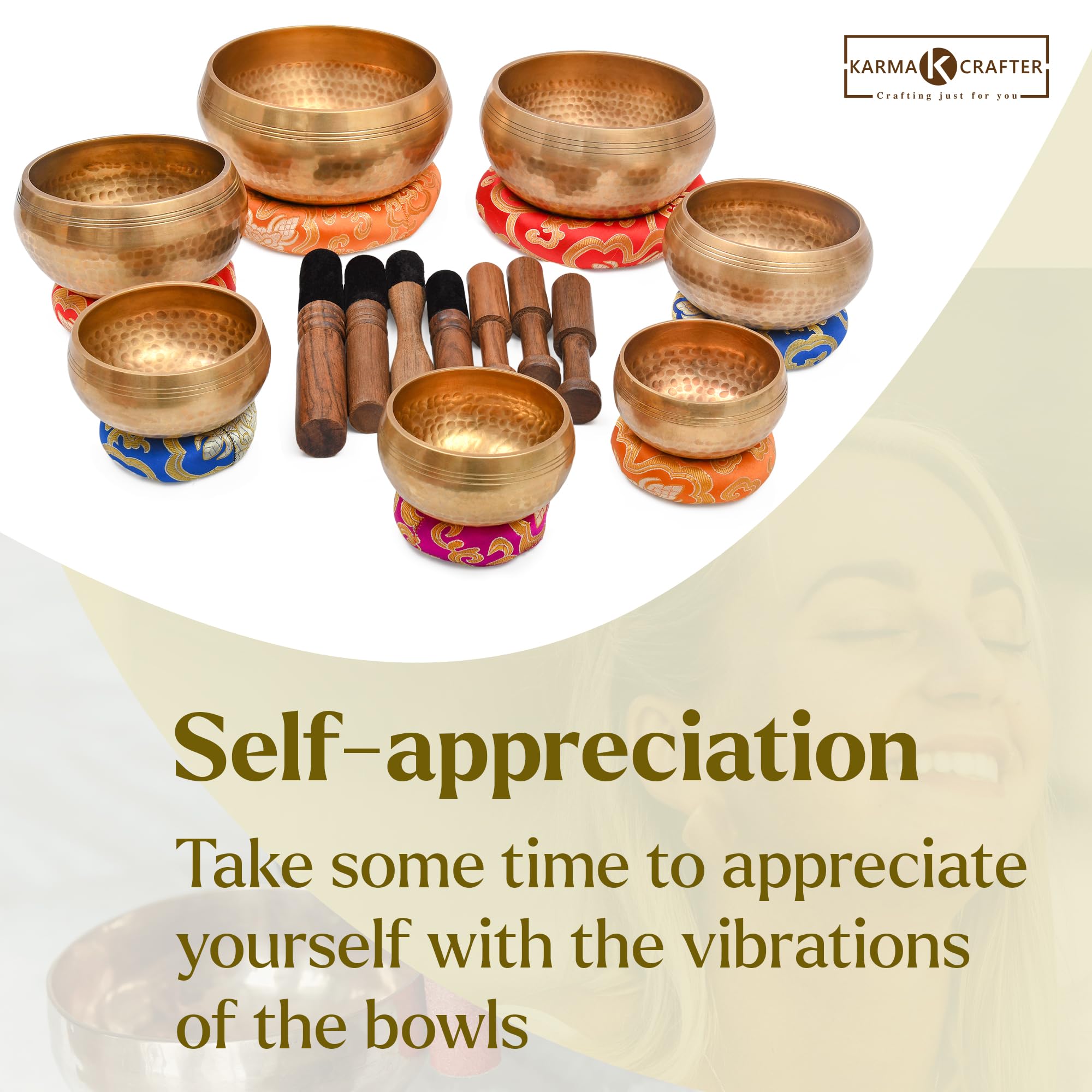 Authentic Tibetan Singing Bowl 7 Chakra Set - Hand Hammered Meditation Sound Bowl with 6 Inch Mallet & Cushion for Yoga, Deep Relaxation & Holistic Healing | Perfect for Meditation, Sound Therapy, Mindfulness Practice & Spiritual Healing