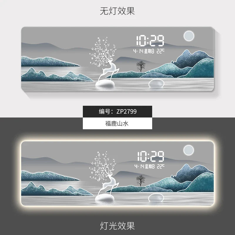 Silent Battery Operated Digital Wall Clock - Large Display with Auto-Dim, Perfect for Bedroom, Office, and Classroom Use