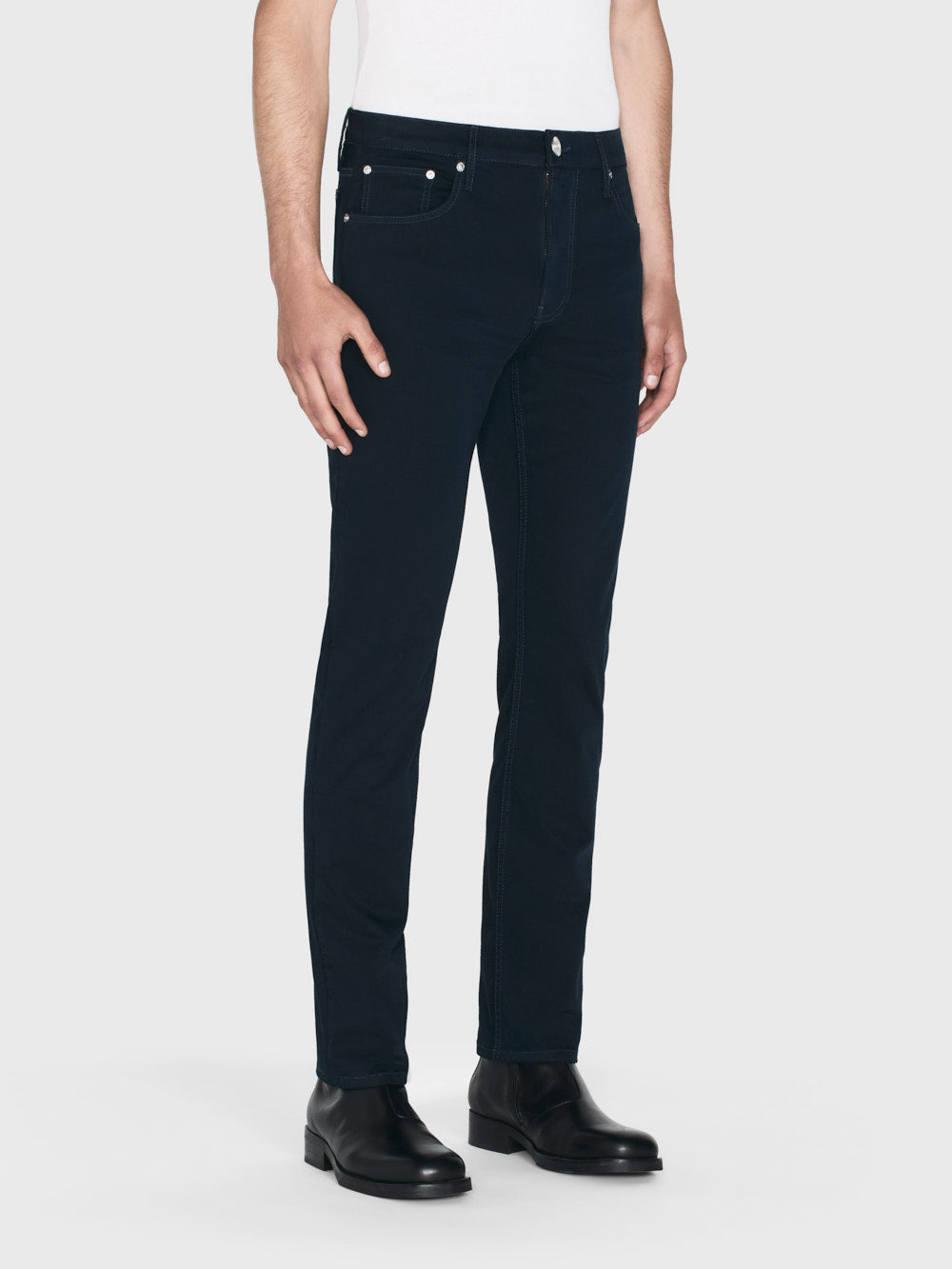 Modern Straight Dark Navy Blue Jeans for Men - Stylish Slim Fit Denim Pants for Casual Wear & Everyday Outfits