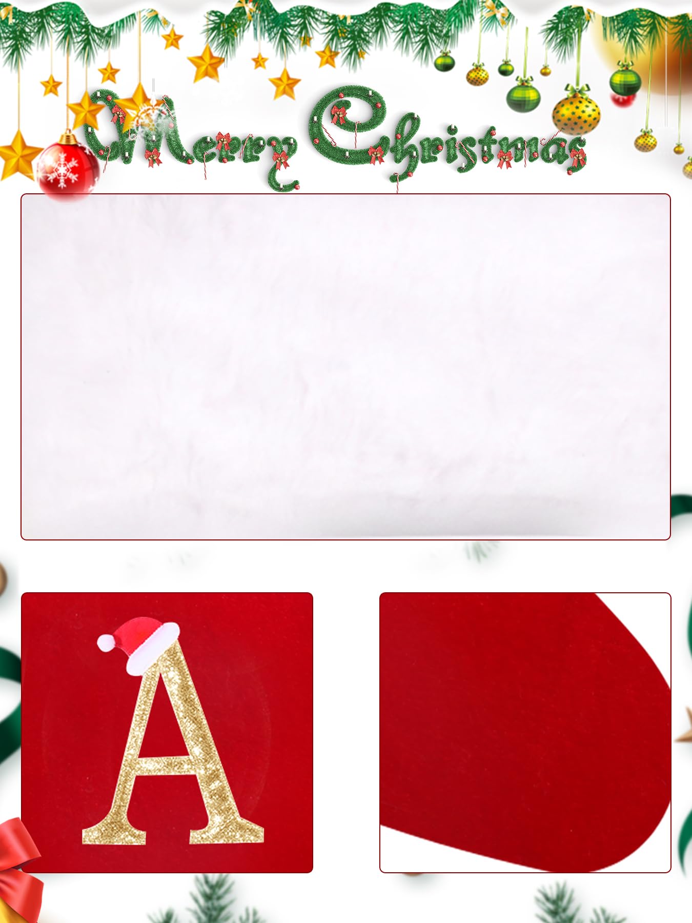 20 Inch Super Soft Plush Personalized Christmas Stockings with Embroidered Letters - Rustic Xmas Decor for Fireplace, Holiday Home Decor, and Festive Gift Giving