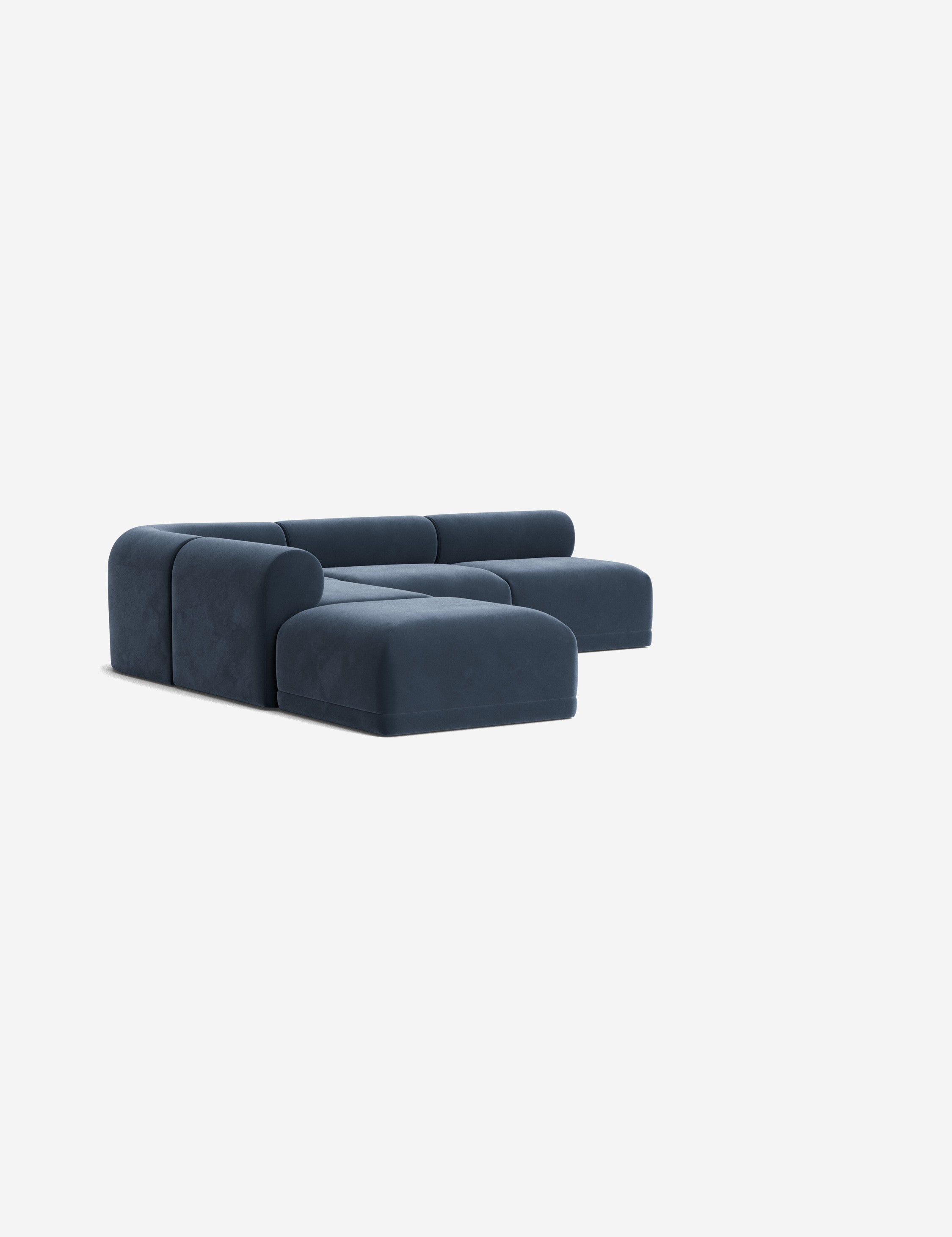 Modern Carson Sectional Sofa with Ottoman - Comfortable L-Shaped Couch for Living Room, Family Room & Home Theater - Perfect for Relaxing, Entertaining & Movie Nights