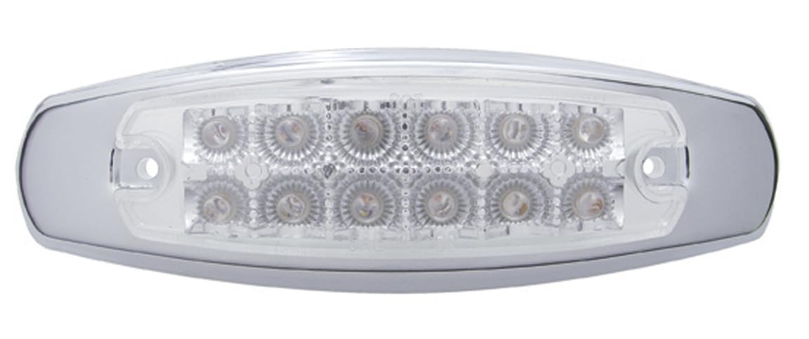 United Pacific Red 12 LED Truck RV Trailer Marker Clearance Light - DOT Approved Waterproof Reflector Design for Semi Trailers, Boats & Emergency Vehicles | Durable Side Marker Lights for Night Visibility & Safety