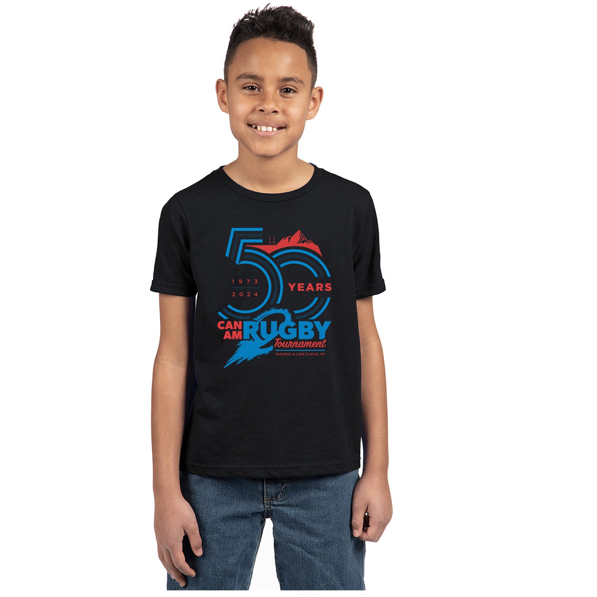 Can Am Rugby 2024 Youth T-Shirt - Youth Small Size | Comfortable Sports Tee for Kids Rugby Games & Casual Wear