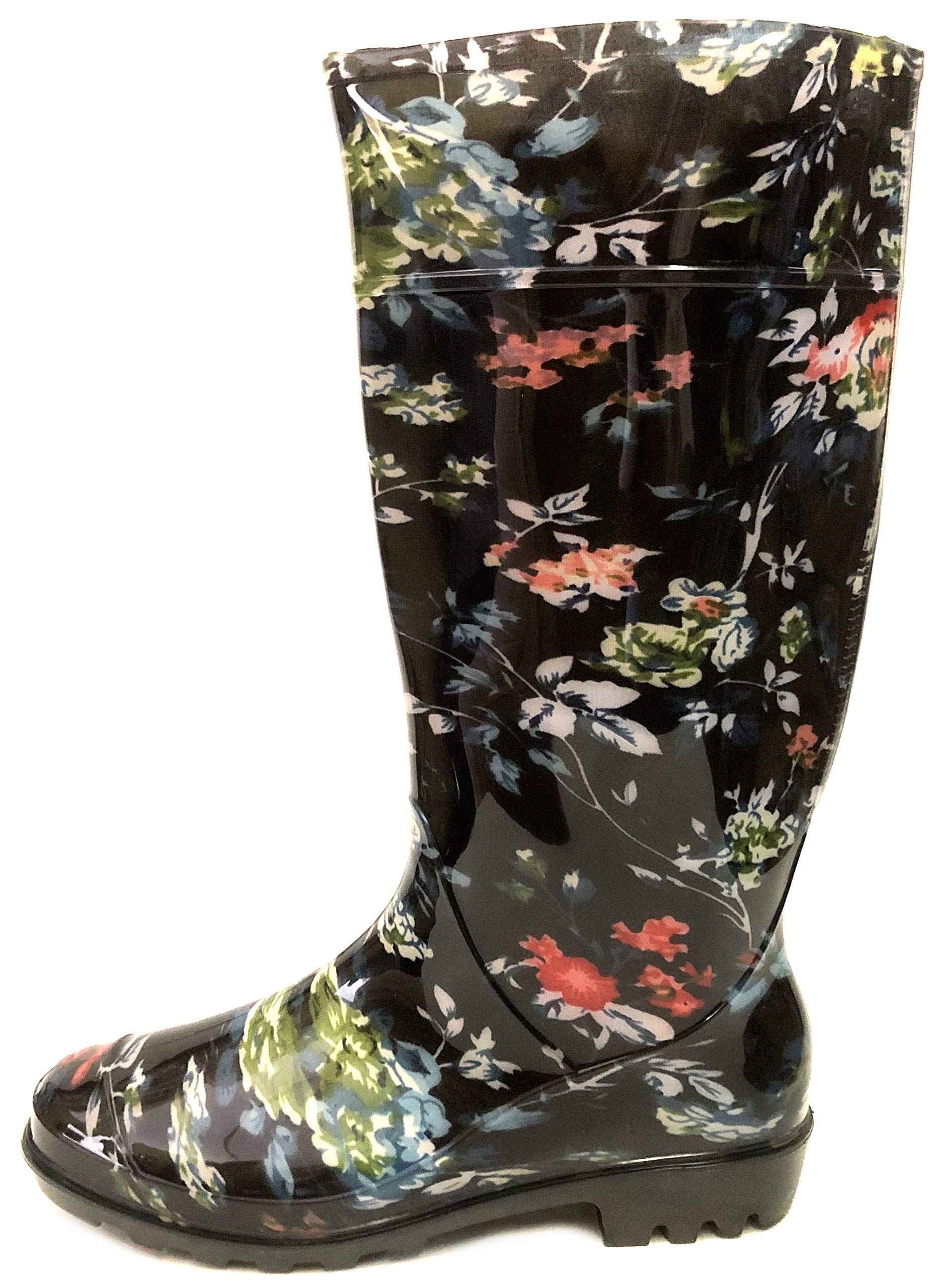 Women's Classic Rain Boots Size 18 - Waterproof Rubber Boots for Outdoor, Gardening & Rainy Days - Comfortable & Durable Wet Weather Footwear