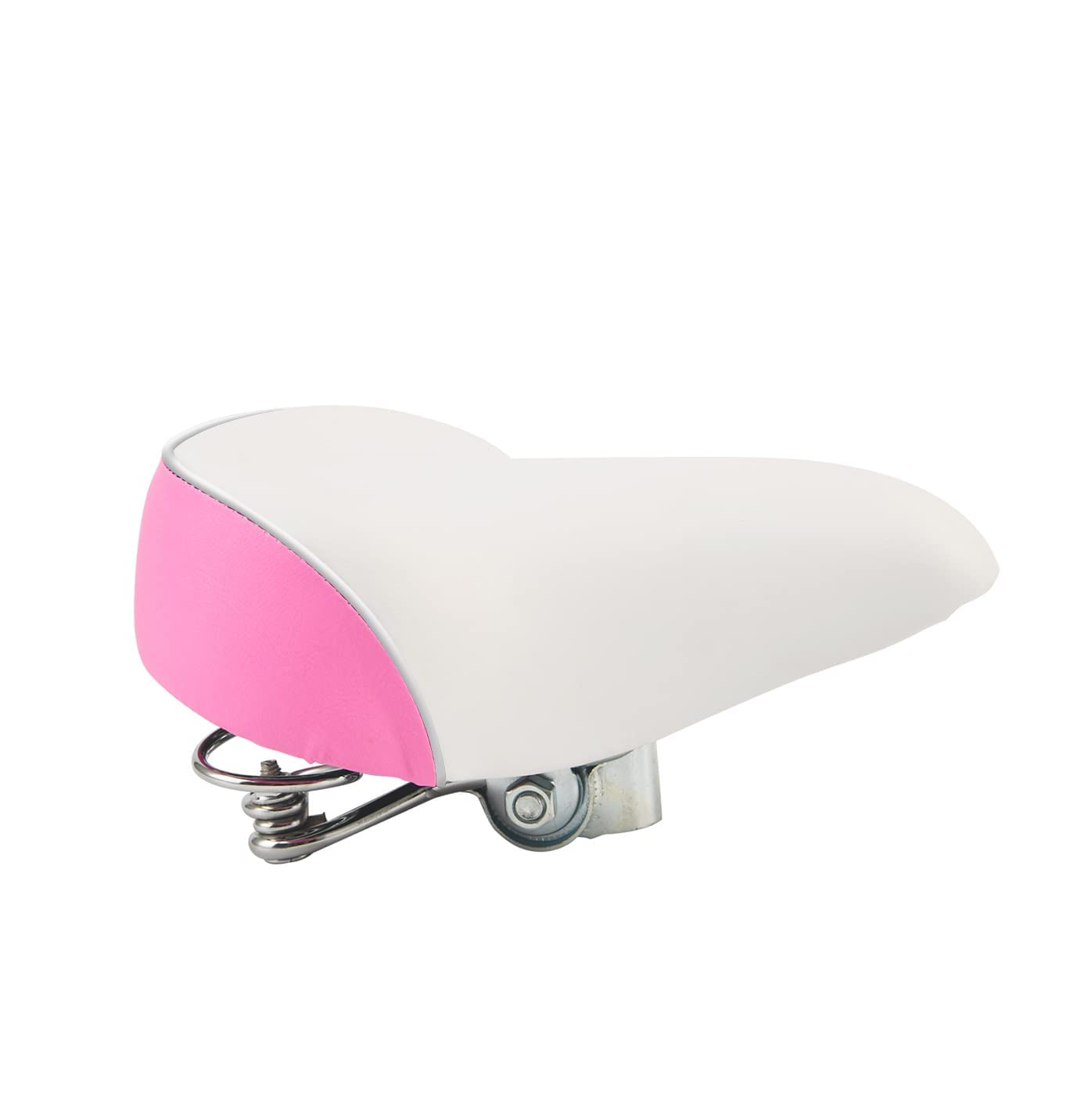 Comfortable Wide Kids Bike Seat for Girls - Adjustable Purple & Pink Bicycle Saddle - Perfect for Outdoor Family Rides & Cycling Adventures
