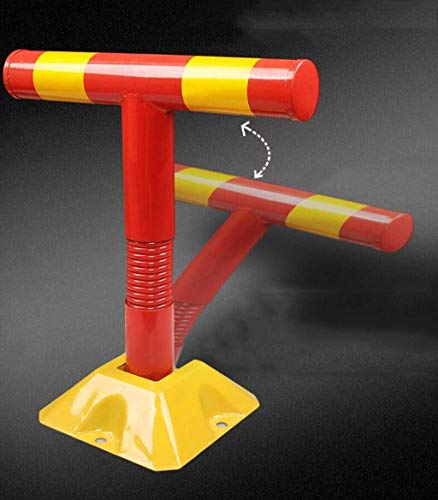 Manual Parking Lock - Heavy Duty T-Shaped Parking Barrier with 4 Keys & Reflective Marker | Secure Lockable Bollard for Driveways, Garages & Commercial Parking Lots