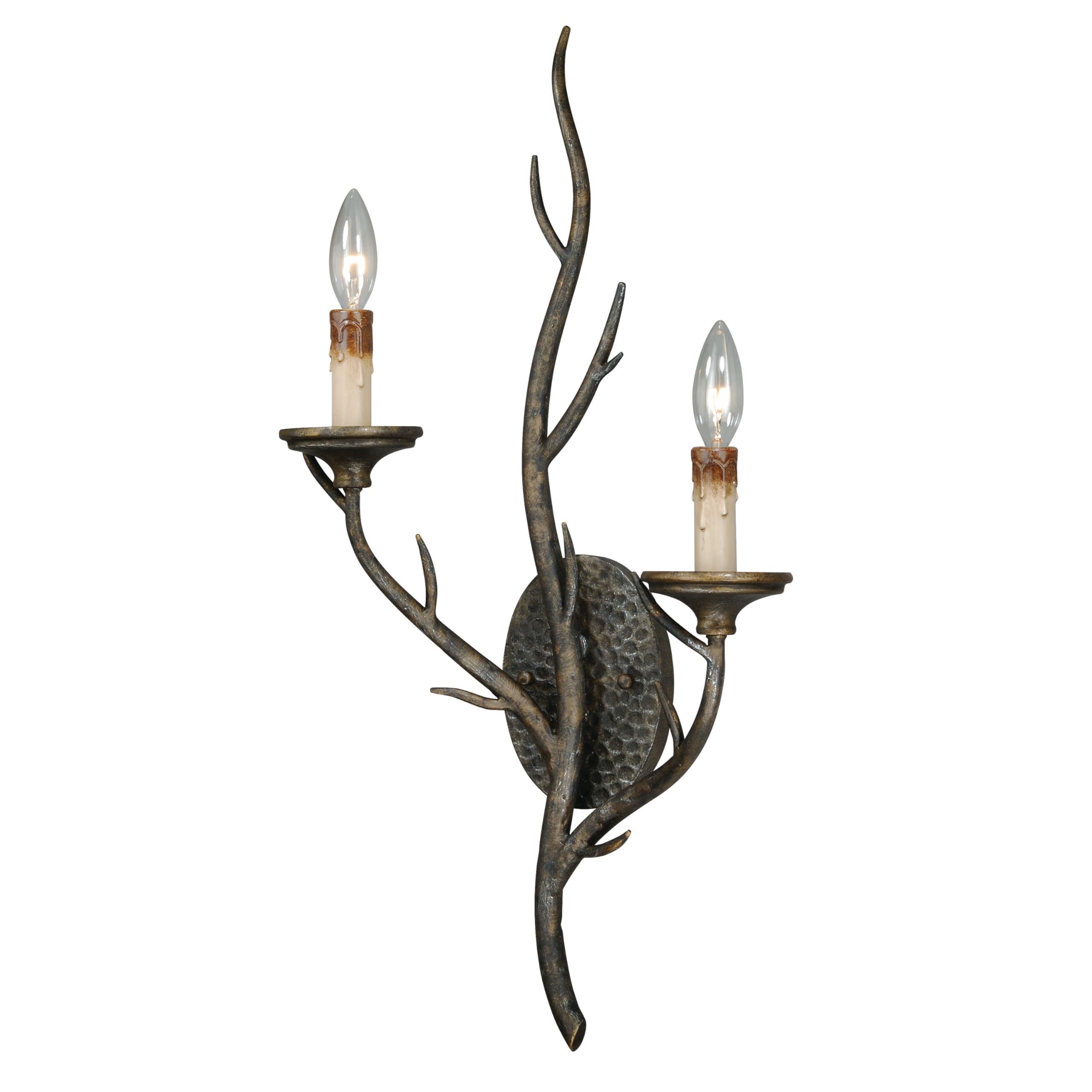 VAXCEL Monterey 2-Light Bronze Rustic Branch Candle Wall Sconce - Perfect for Farmhouse, Cottage & Bedroom Lighting Decor