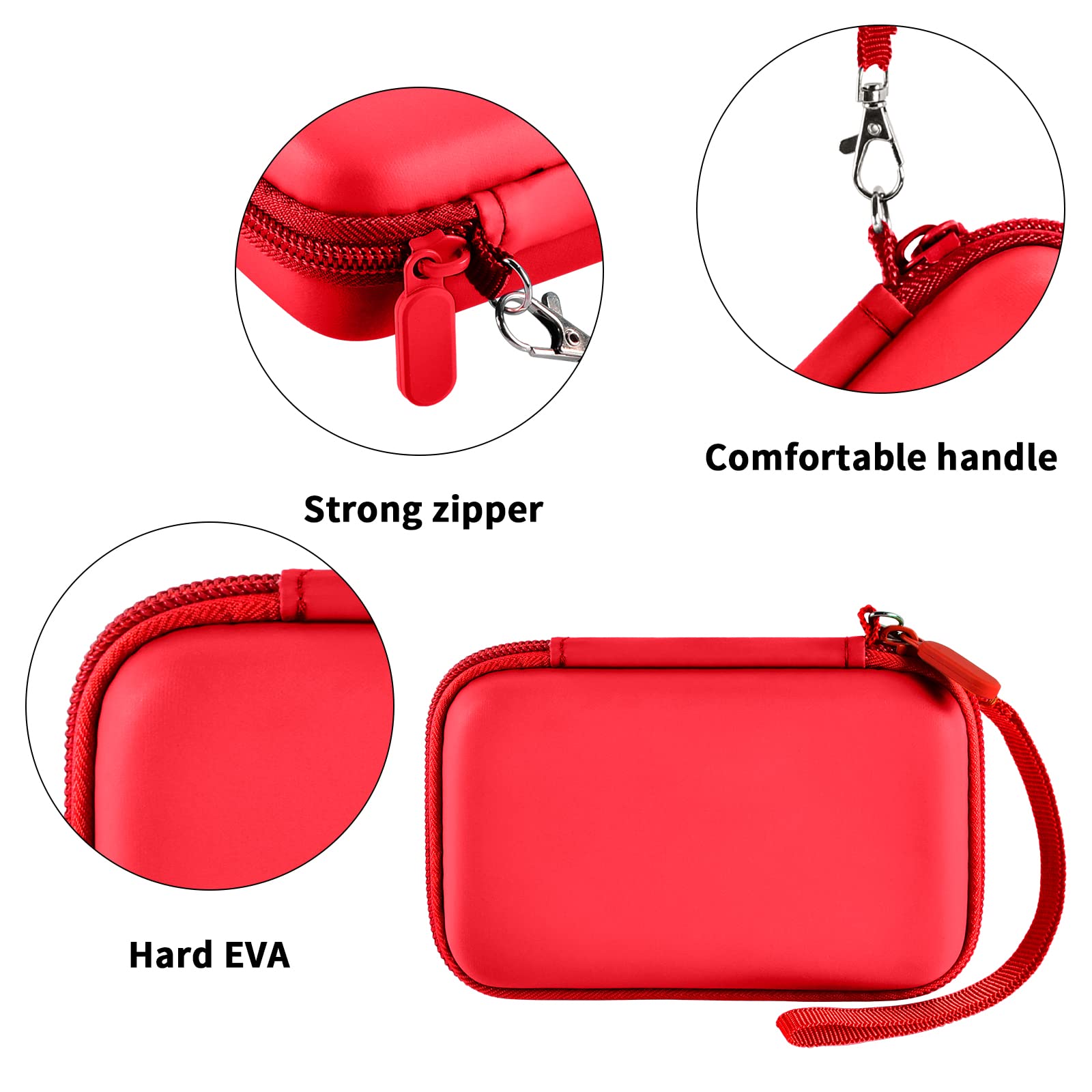 Foldable Magnetic Travel Case for UCOMX Nano, Iseyyox, LISEN & RTOPS 3-in-1 Wireless Charger - Fast Charging Station Storage Bag for Cables & Adapters (Red Box) - Perfect for Home, Office & Travel Accessories