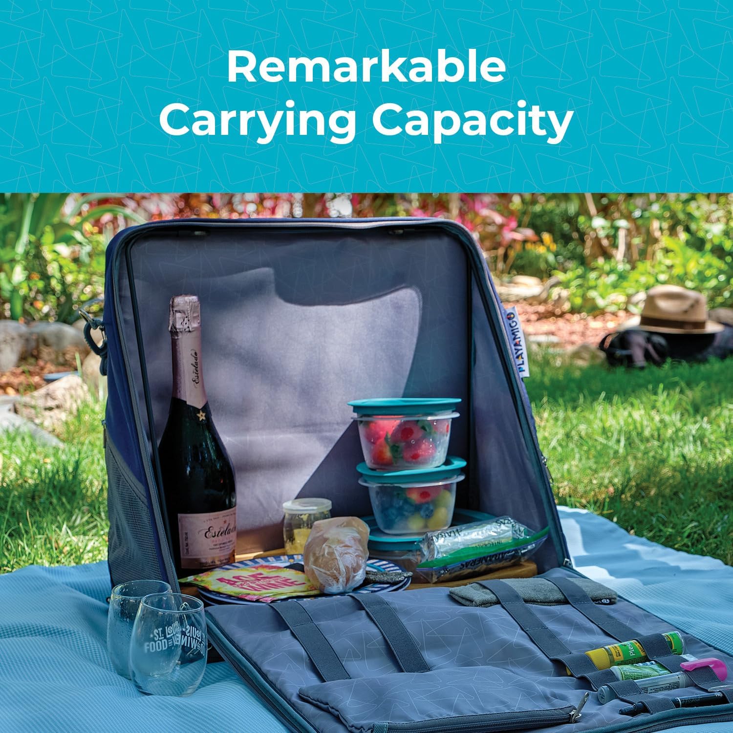 Portable Folding Ground Chair with Backpack Tote Bag - Lightweight Compact Outdoor Seat for Beach, Picnic, Camping, Travel & Music Festivals | Perfect for Backyard Relaxing, Park Outings and Concert Events