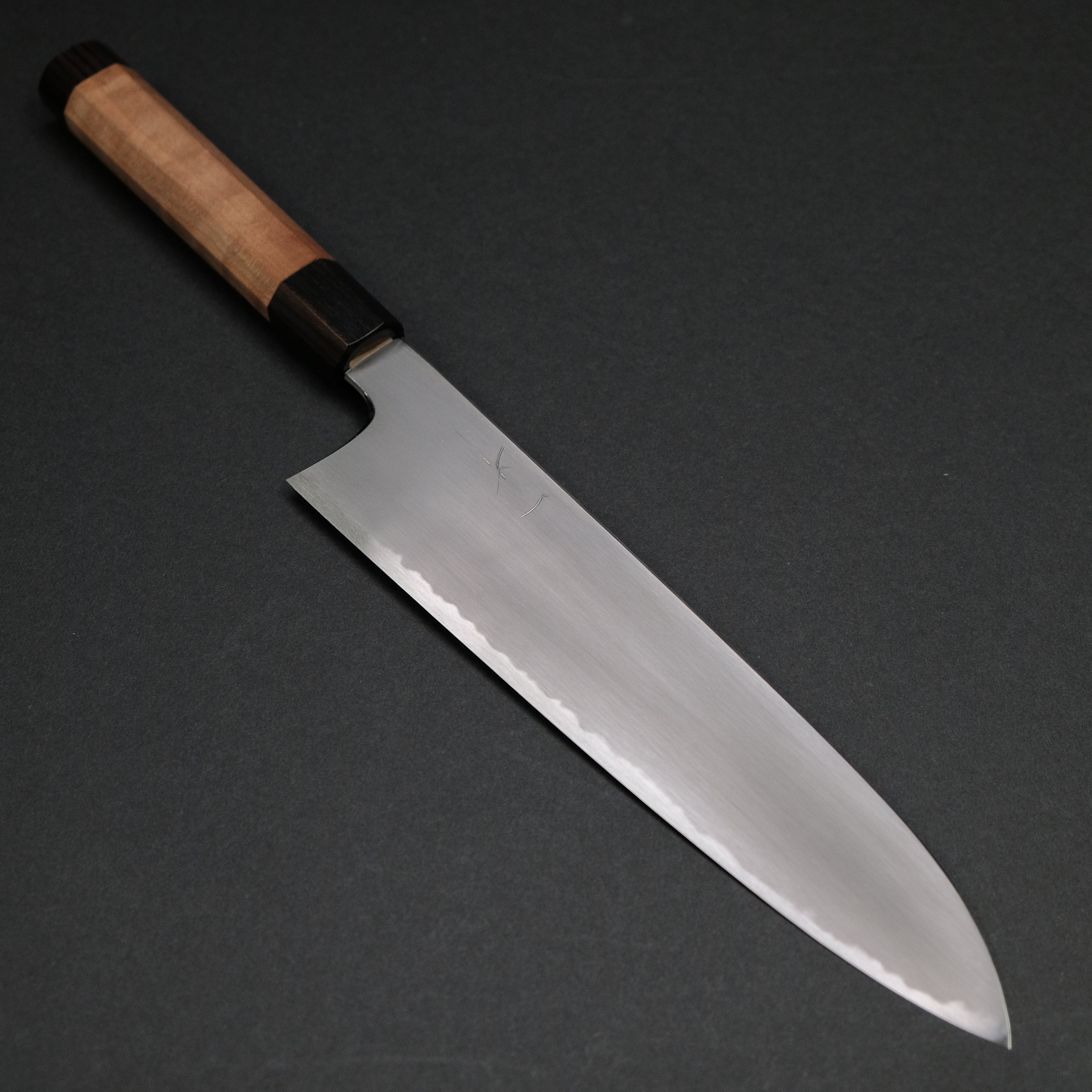 Hitohira Gorobei Rikichi Blue #2 Kasumi Gyuto 240mm Japanese Chef Knife with Cherry Wood Handle - Perfect for Sushi, Meat Cutting & Professional Kitchen Use