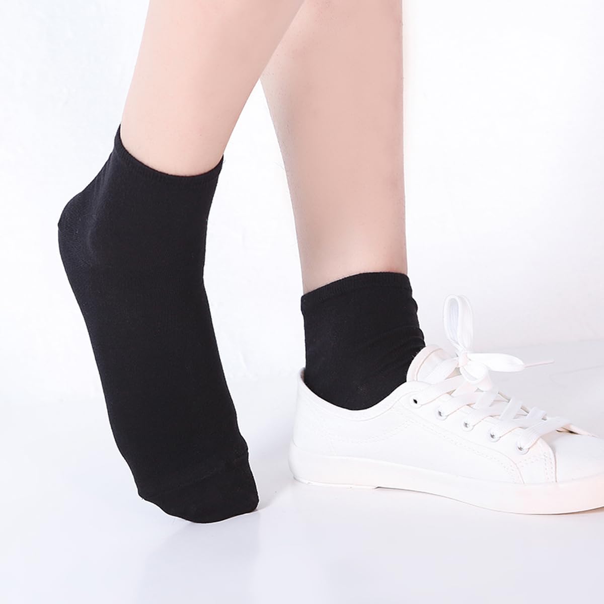 EABERN Women's Thin Cotton Socks - Soft Breathable Casual Ankle Socks (6/9/12 Pairs) - Perfect for Daily Wear, Workout & Home Comfort