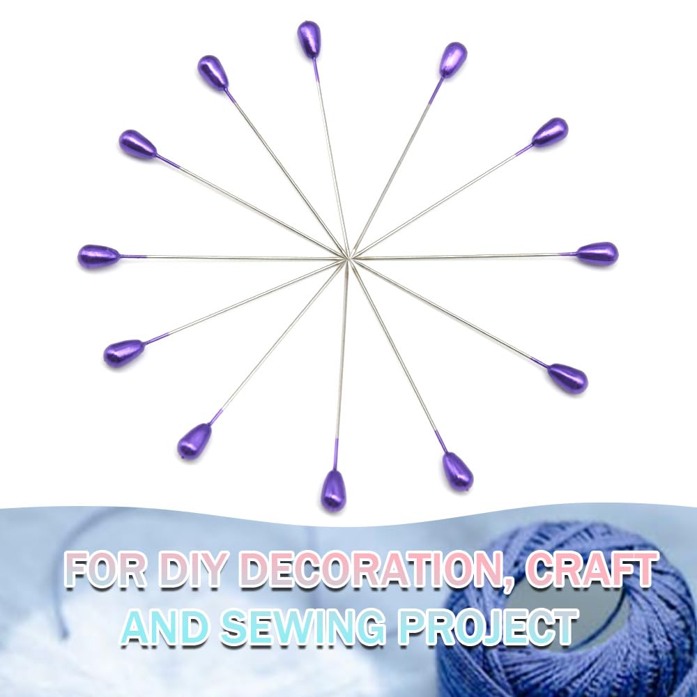 Colorful Pearl Head Pins for DIY Wedding Bouquets & Crafts - 55mm