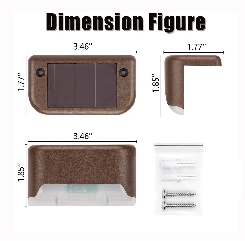 4 Pack Solar Powered Outdoor Deck Lights - Waterproof LED Step Lights for Patio, Garden, Pathway & Stairs - Weatherproof Landscape Lighting for Night Safety & Ambience