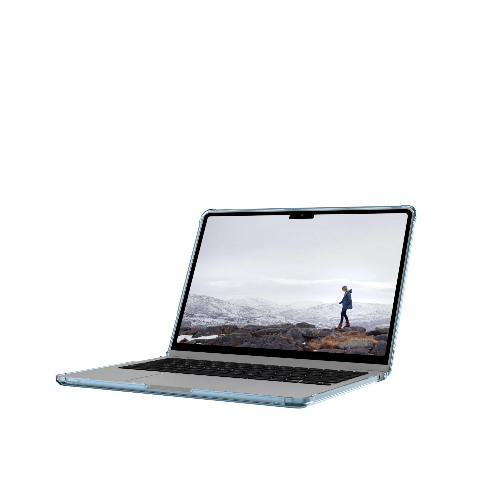 UAG U Lucent Protective Case for MacBook Air 13-inch M2 2022 Model - Cerulean Blue | Slim Durable Cover for Work, Travel & Everyday Use