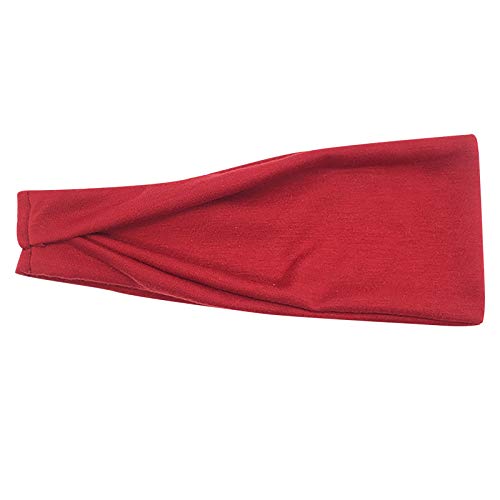 Cheetah Knotted Headband for Women - Yoga, Running, Sports & Workout Headbands - Solid Color Fashion Hair Bands (Black) - Perfect for Gym, Fitness, Tennis & Active Lifestyle
