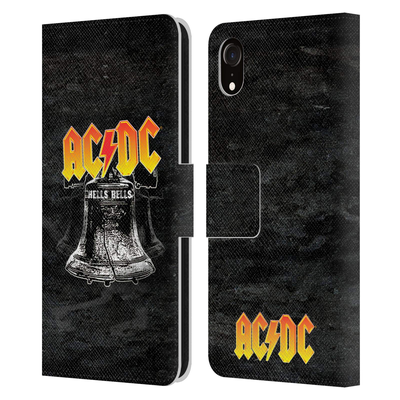 Head Case Designs Officially Licensed AC/DC Hells Bells Leather Book Wallet Case for iPhone XR - Perfect for Concerts, Music Fans & Daily Protection