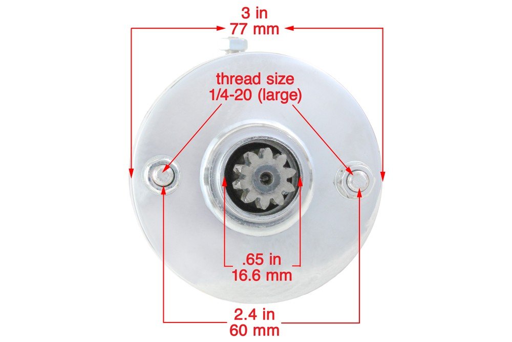 RAREELECTRICAL Chrome Starter Replacement for 1982-1983 Harley Davidson FXR Super Glide - Compatible with Prestolite 31458-66B P66A - Motorcycle Engine Starter Upgrade for Smooth Riding