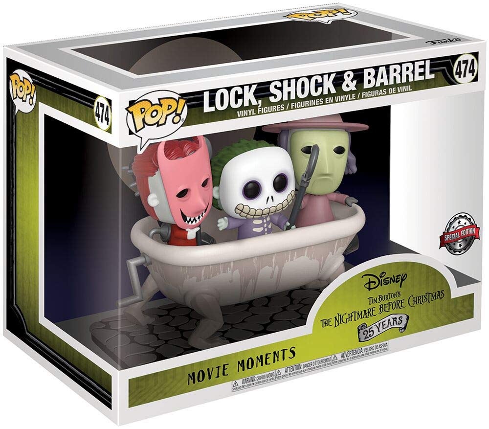 Funko POP! Disney The Nightmare Before Christmas - Lock, Shock & Barrel Exclusive Collectible Figure #474 | Perfect for Halloween Decor, Disney Fans & Movie Memorabilia Collections