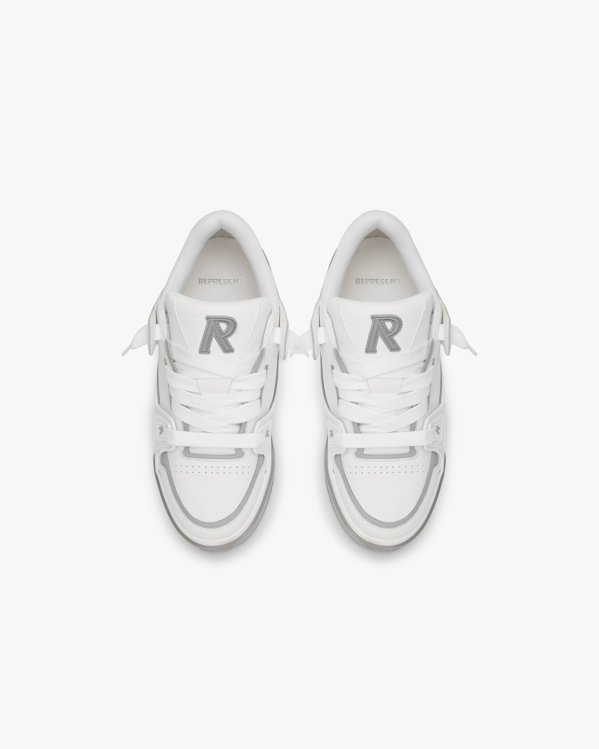 Stylish White and Grey Studio Sneakers - Comfortable Casual Shoes for Women & Men | Perfect for Walking, Running, and Everyday Wear