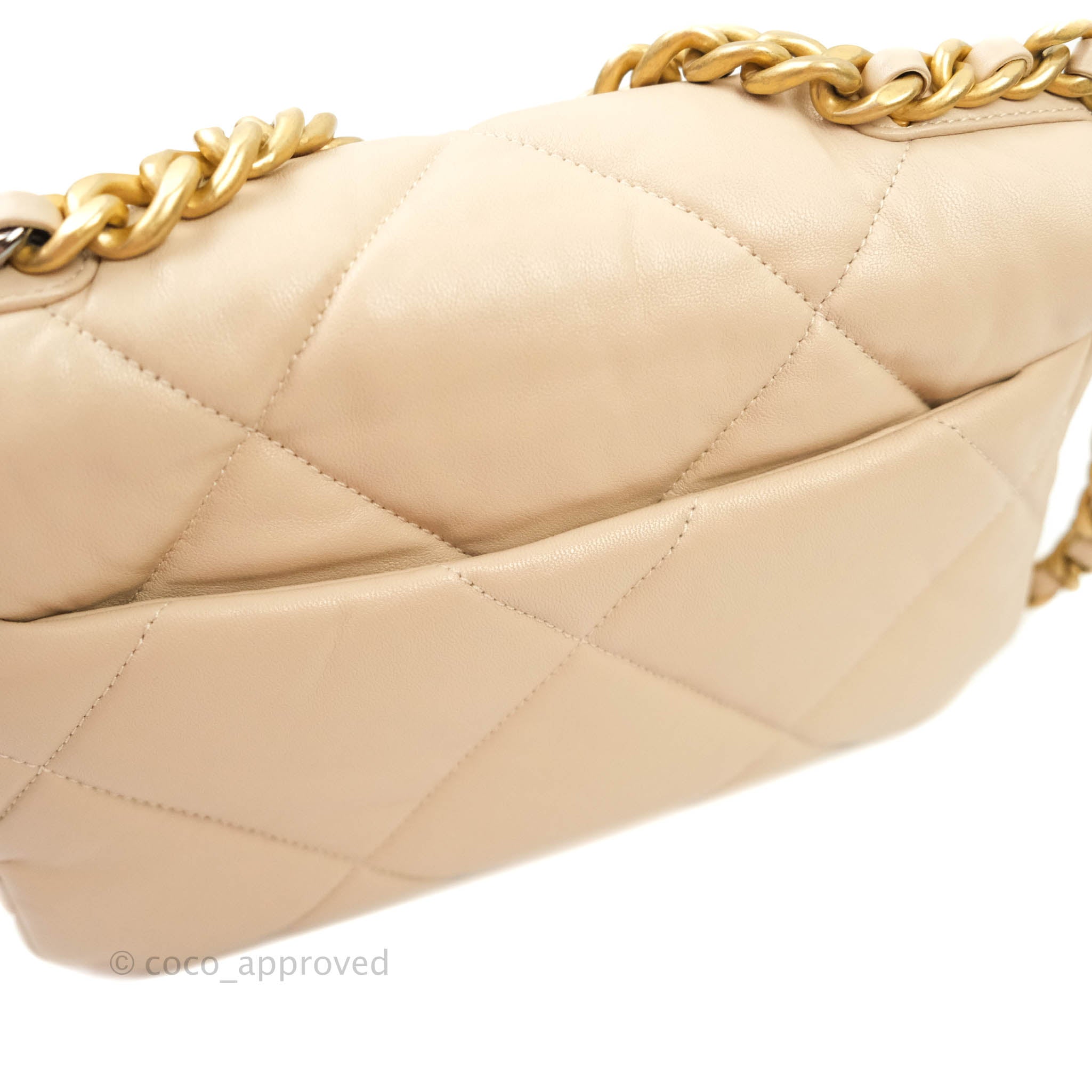 Chanel 19 Small Beige Handbag with Mixed Hardware - Luxury Designer Crossbody Bag for Women | Perfect for Work, Date Night & Special Occasions