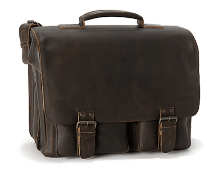 Aunts & Uncles Hunter Big Finn XL Business Bag - Premium Leather Laptop Briefcase for Men & Women - Perfect for Office, Travel & Professional Meetings
