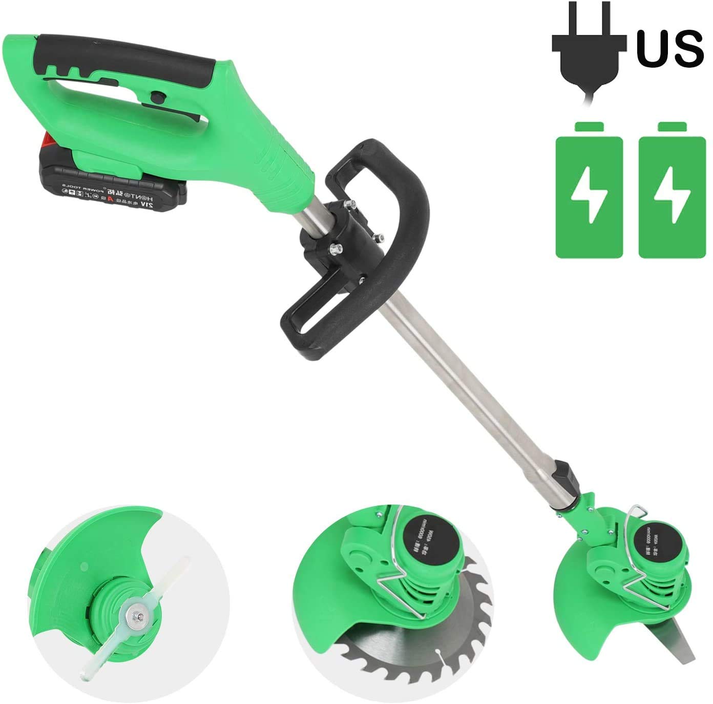 **21V Cordless Electric Grass Trimmer & Lawn Edger – 3000mAh Lithium-Ion Battery, Weed Brush Cutter with Replaceable Blade – Perfect for Lawn Care, Garden Maintenance & Yard Trimming**    *(Use Cases: Ideal for trimming grass, edging lawns, cutting weeds, and pruning bushes in gardens, yards, and outdoor spaces.)*