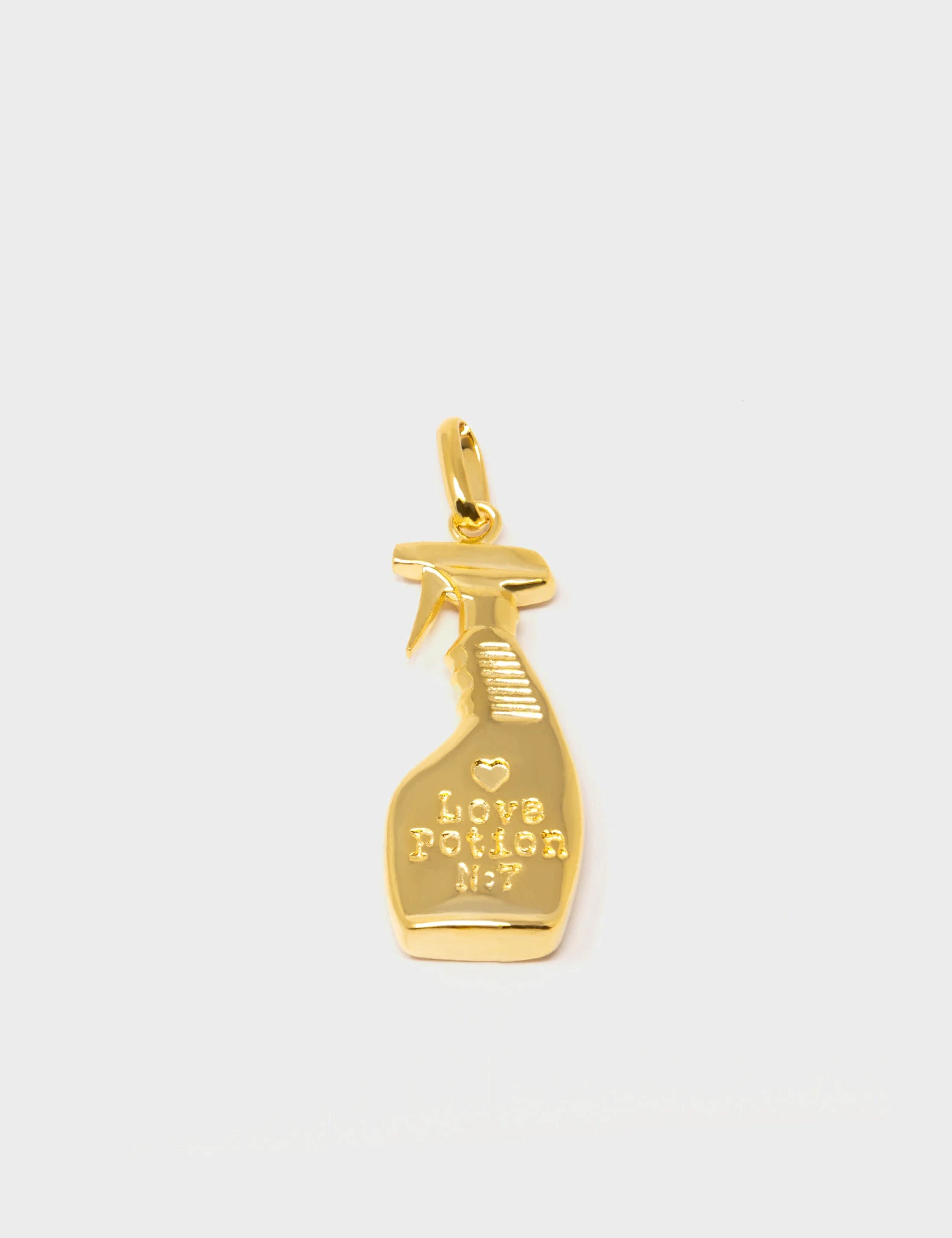 Spritz Love Potion #7 Pendant - Golden Spray Bottle Charm Necklace for Women | Romantic Gift for Valentine's Day, Anniversary & Special Occasions
