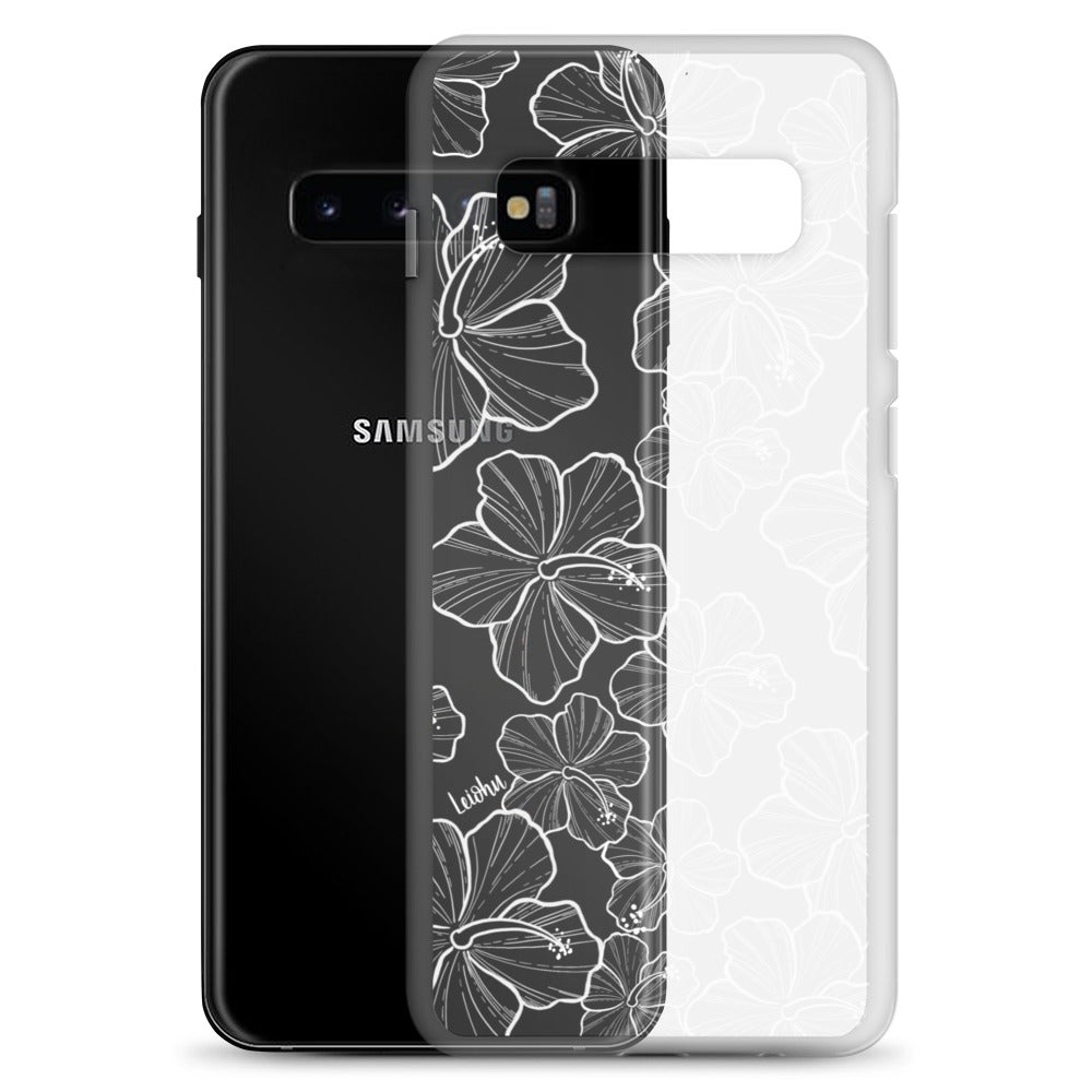 Hibiscus Flower Design Clear Phone Case for Samsung Galaxy S21/S20/Note 20 - Slim Protective Cover with Scratch Resistance - Perfect for Everyday Use, Work, and Travel