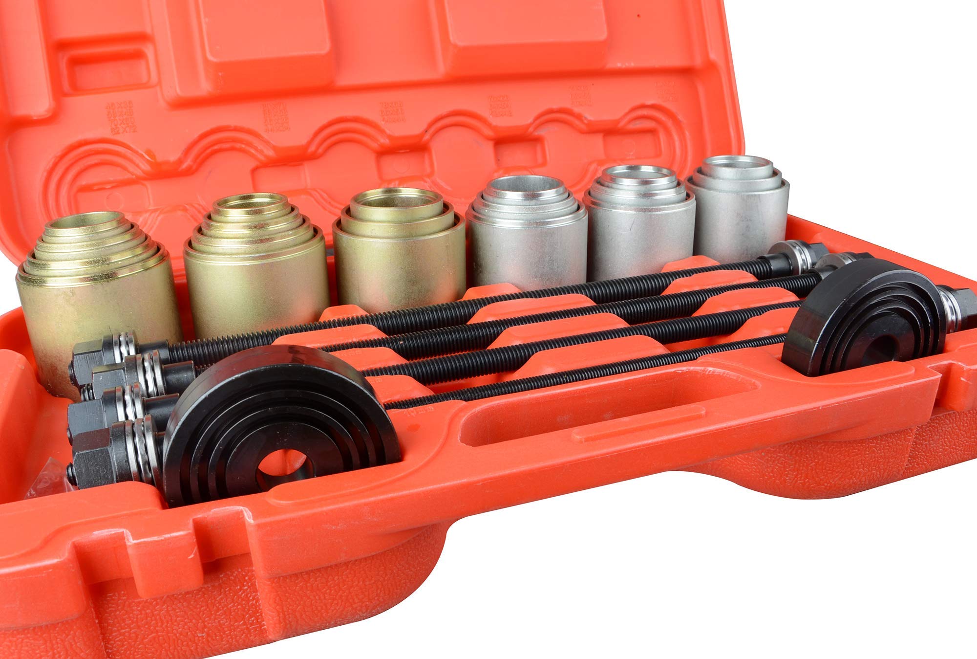 Universal Press and Pull Sleeve Bearing Removal Tool Kit - Professional Installer Tool for Bushings, Bearings, Gears - Perfect for Automotive, Machinery Repair & DIY Projects