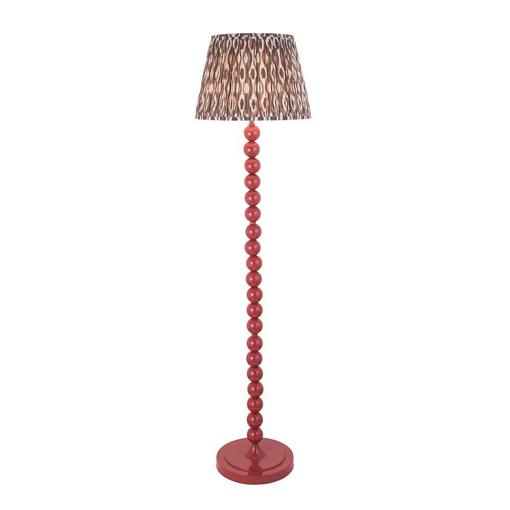 Auralis Ikat Floor Lamp with E27 Socket - Modern Handwoven Design for Living Room, Bedroom & Office Lighting