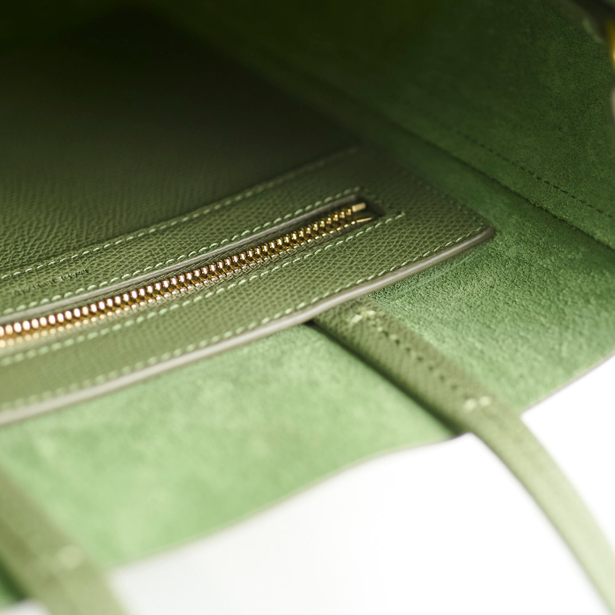 Celine Green Leather Tote Bag with Adjustable Strap - Stylish Handbag for Women, Work, Travel & Everyday Use